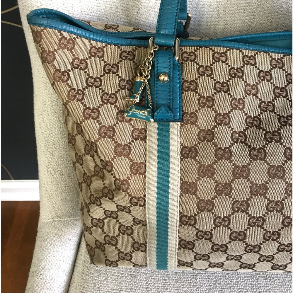 Gucci authentic brown monogram canvas tote bag - Picture 8 of 15
